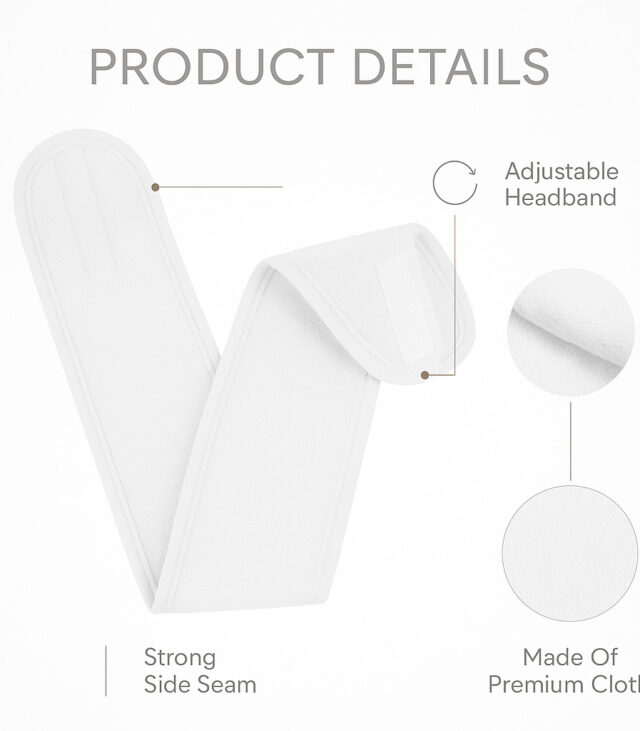 Plush Adjustable Spa Headband - Image 5